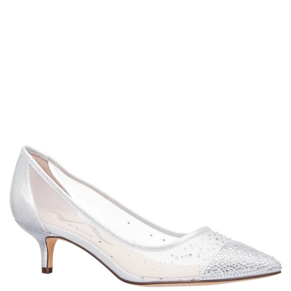 Nina Silver Kitten Heels